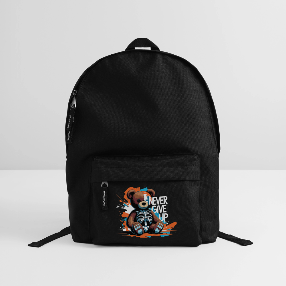Never Give UP Teddy Rucksack - Schwarz