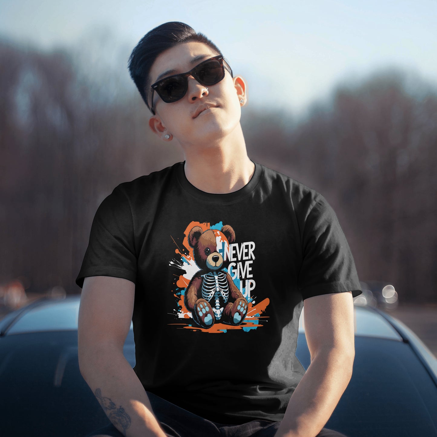Never Give Up Teddy Unisex T-Shirt