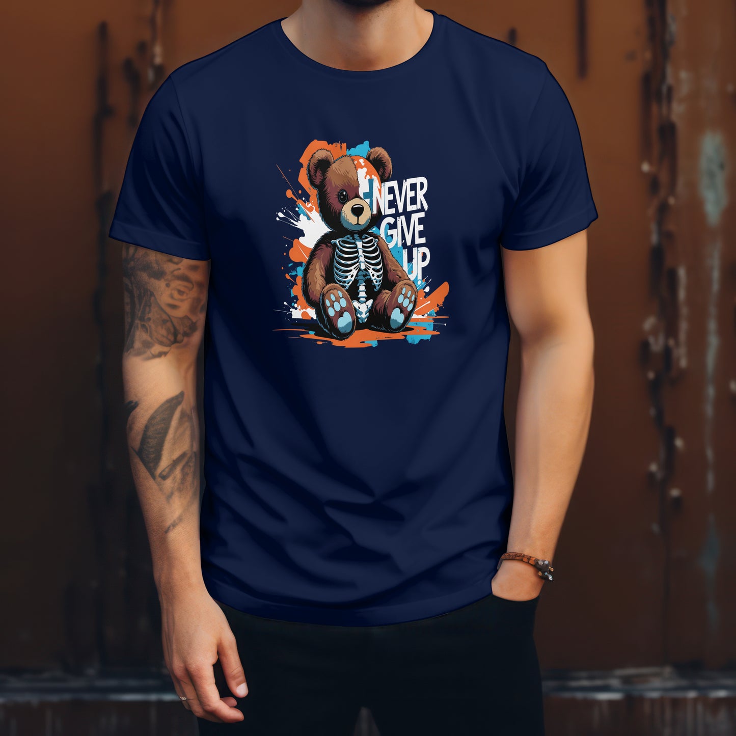 Never Give Up Teddy Unisex T-Shirt