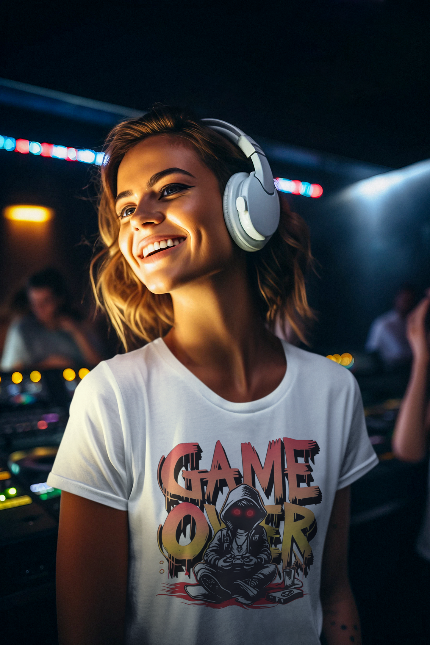 Game Over Premium Unisex T-Shirt mit Rundhalsausschnitt