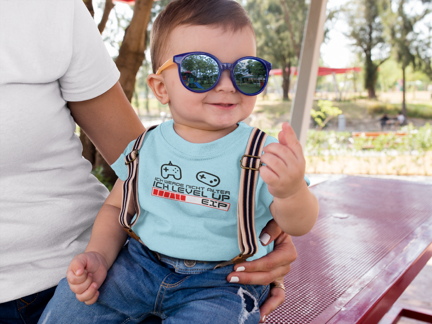 Ich werde nicht Älter | Das alter als Level selber eintragen Klassischer kurzärmeliger Baby-Strampler