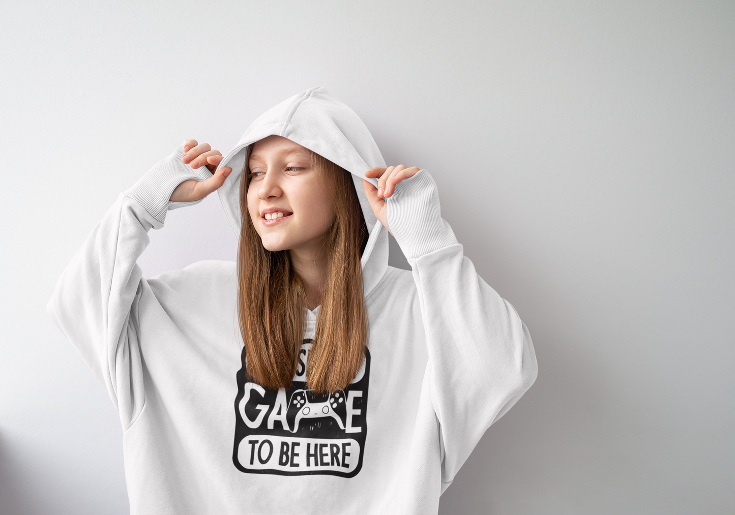 I PAUSED MY GAME TO BE HERE Kinder-Hoodie 4Y-14Y Jungs & Mädchen