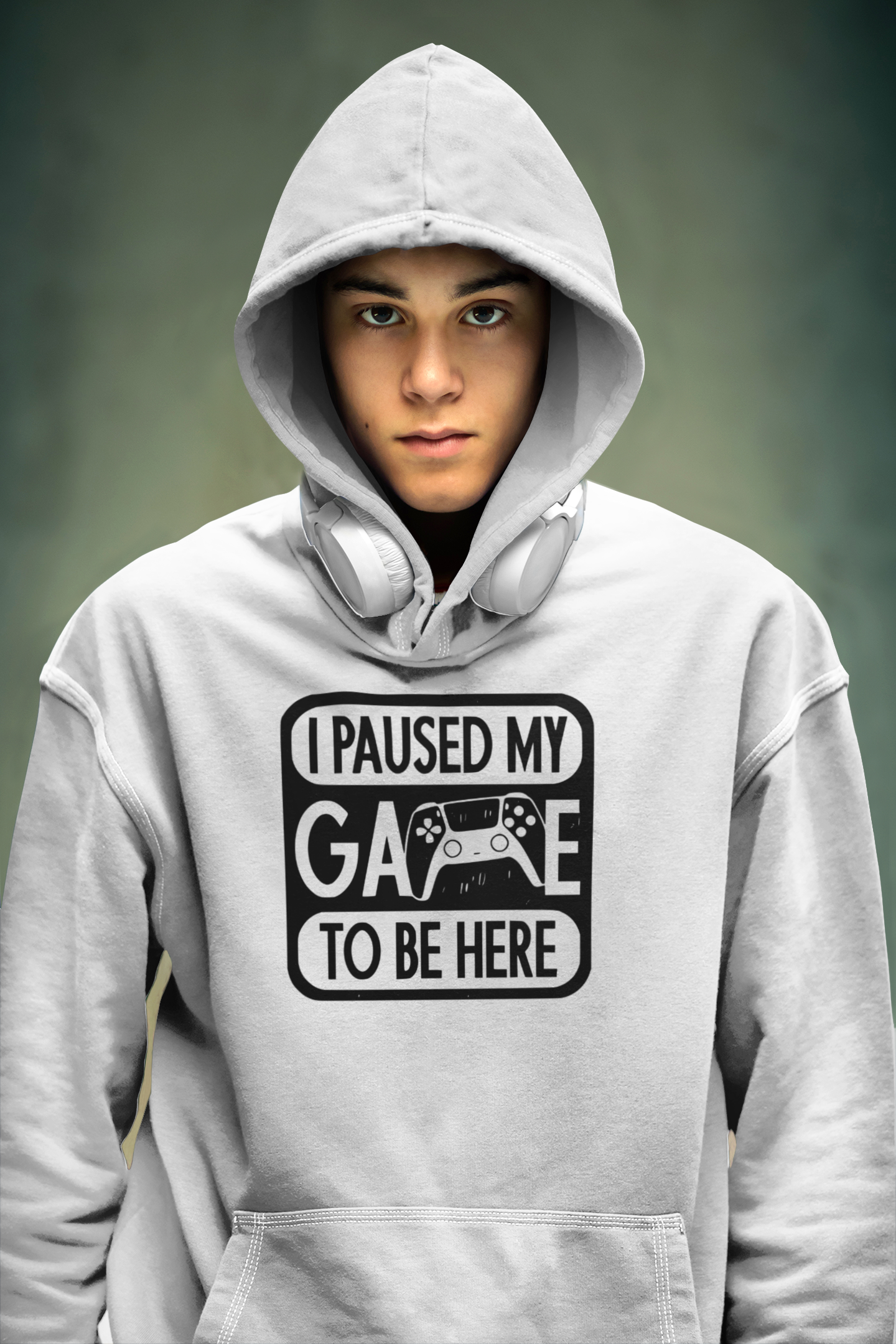 I PAUSED MY GAME TO BE HERE Kinder-Hoodie 4Y-14Y Jungs & Mädchen