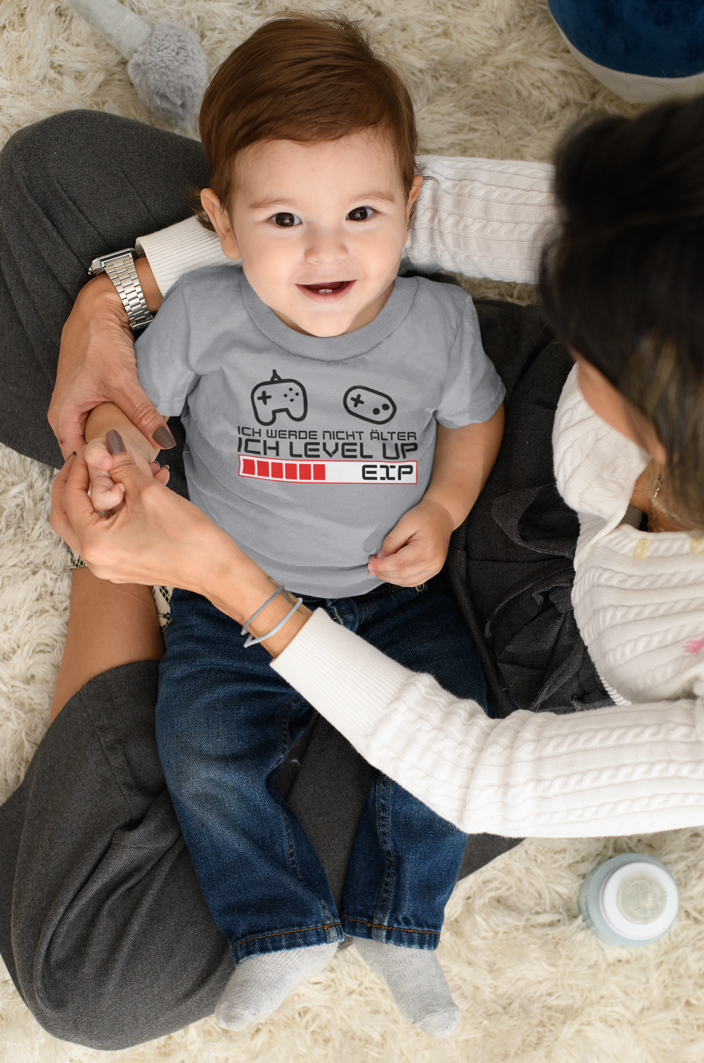 Ich werde nicht Älter | Das alter als Level selber eintragen Klassischer kurzärmeliger Baby-Strampler