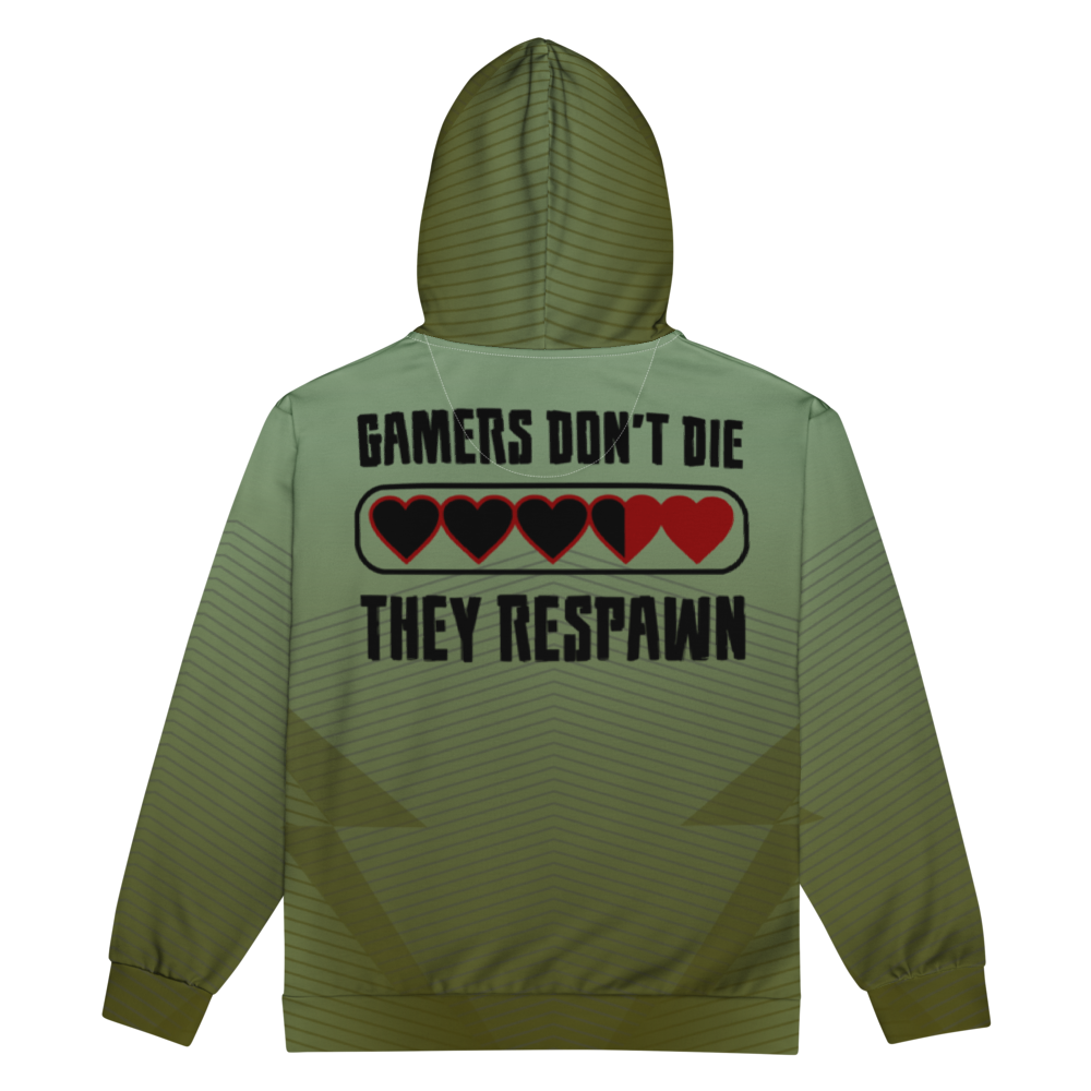 Gamer dont die Unisex Zip-Hoodie They Respawn