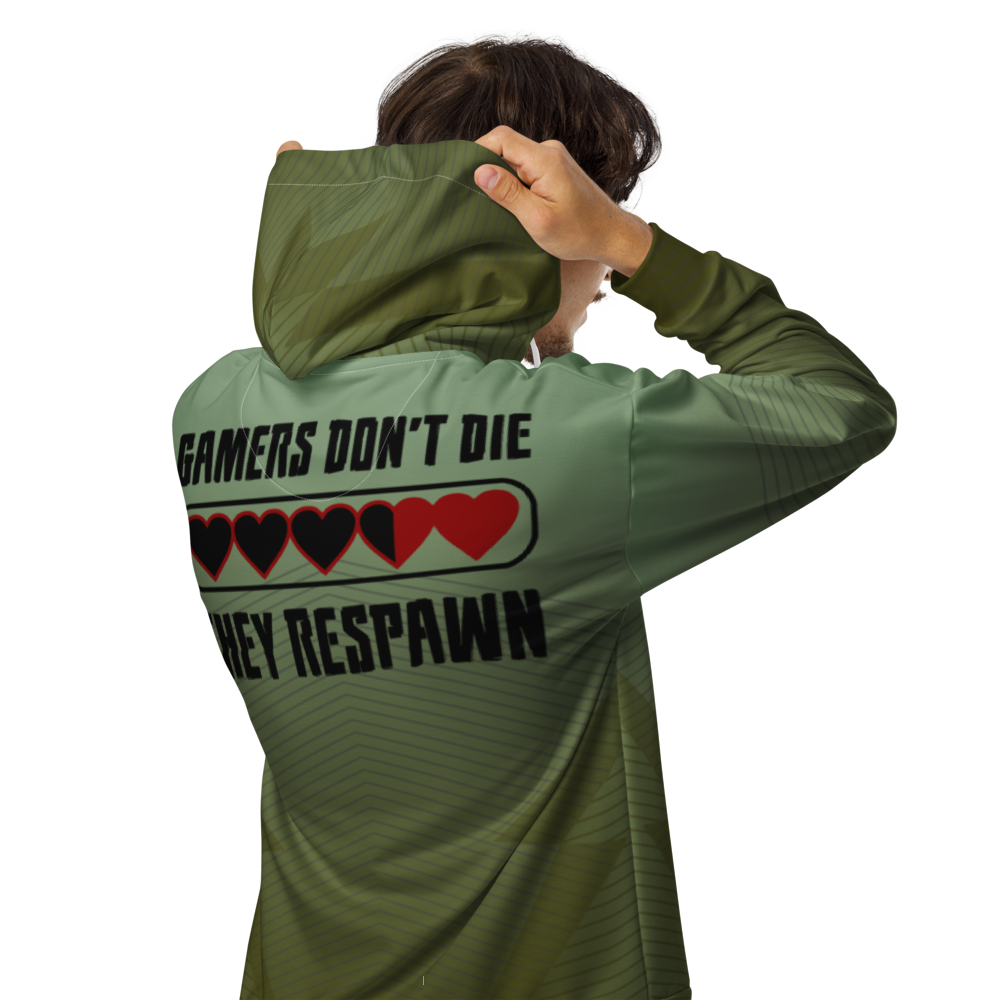 Gamer dont die Unisex Zip-Hoodie They Respawn