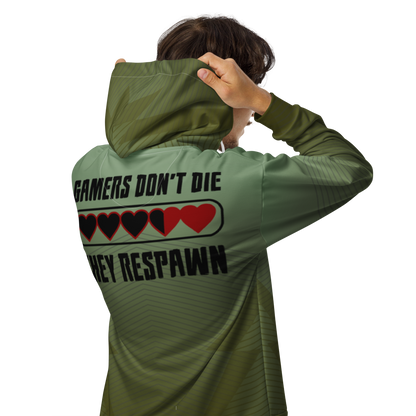 Gamer dont die Unisex Zip-Hoodie They Respawn