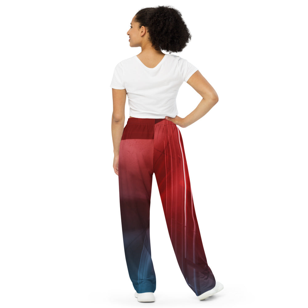 Stylische unisex wide-leg pants 3D Print Design
