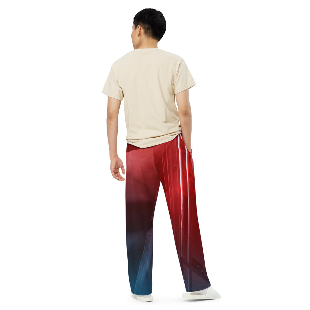Stylische unisex wide-leg pants 3D Print Design