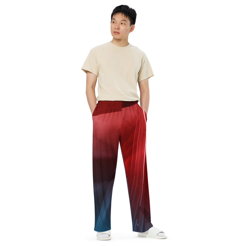Stylische unisex wide-leg pants 3D Print Design