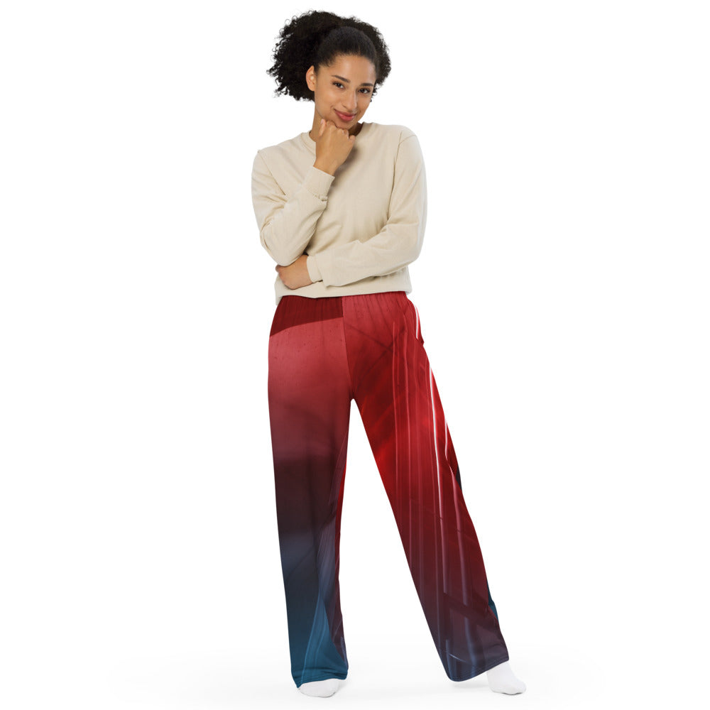 Stylische unisex wide-leg pants 3D Print Design
