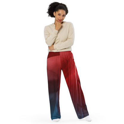 Stylische unisex wide-leg pants 3D Print Design