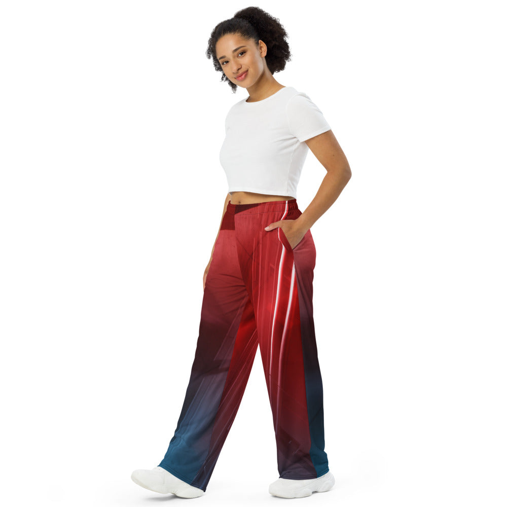 Stylische unisex wide-leg pants 3D Print Design