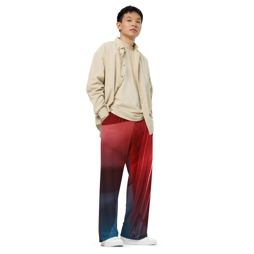 Stylische unisex wide-leg pants 3D Print Design