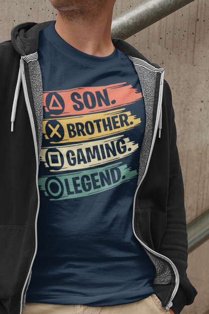SON BROTHER GAMING LEGEND Premium Unisex T-Shirt mit Rundhalsausschnitt